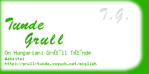 tunde grull business card